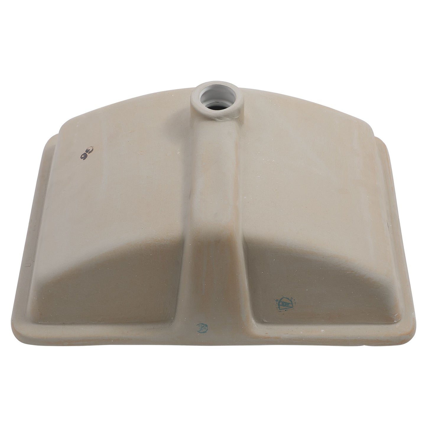 21"x14" White Ceramic Rectangular Undermount Bathroom Sink with Overflow image 7