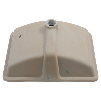 21"x14" White Ceramic Rectangular Undermount Bathroom Sink with Overflow image 7