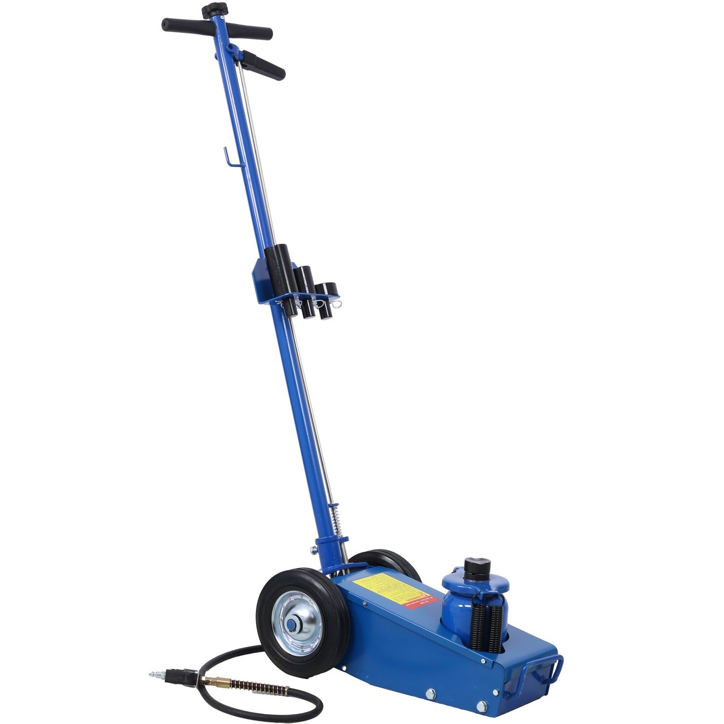 22 Ton Hydraulic Floor Jack Air-Operated Axle Bottle Jack with (4) Extension Saddle Set Built-in Wheels, Blue image 13