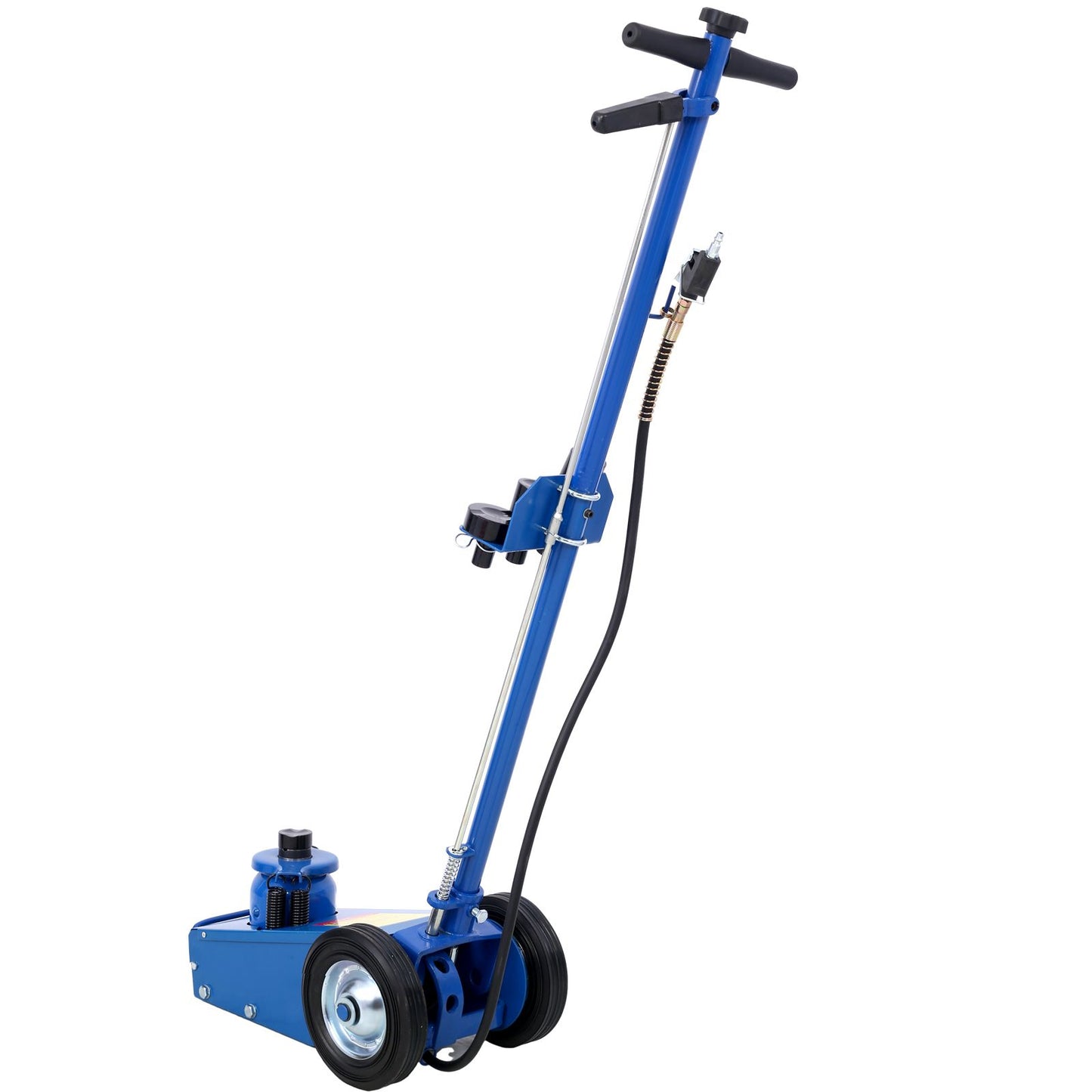 22 Ton Hydraulic Floor Jack Air-Operated Axle Bottle Jack with (4) Extension Saddle Set Built-in Wheels, Blue image 11