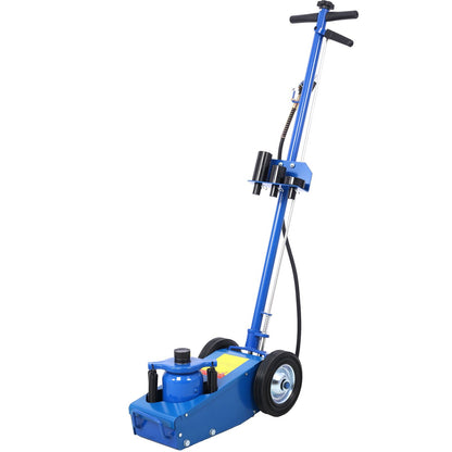 22 Ton Hydraulic Floor Jack Air-Operated Axle Bottle Jack with (4) Extension Saddle Set Built-in Wheels, Blue image 14