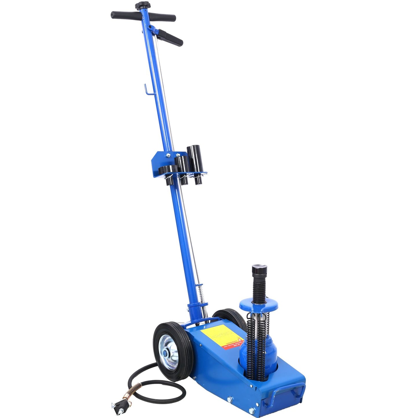 22 Ton Hydraulic Floor Jack Air-Operated Axle Bottle Jack with (4) Extension Saddle Set Built-in Wheels, Blue image 1