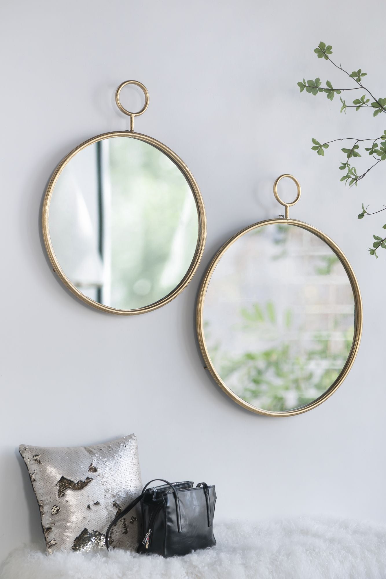 22x28 inch gold mirror for entryway or living room