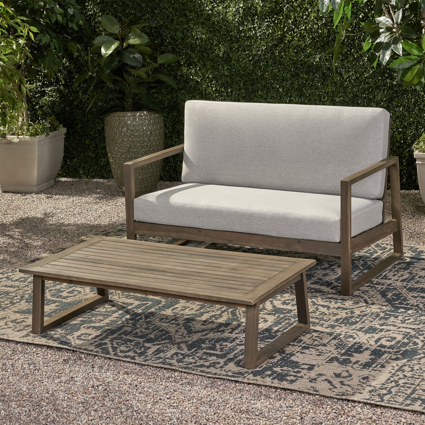 BELGIAN LOVESEAT & COFFEE TABLE image 5