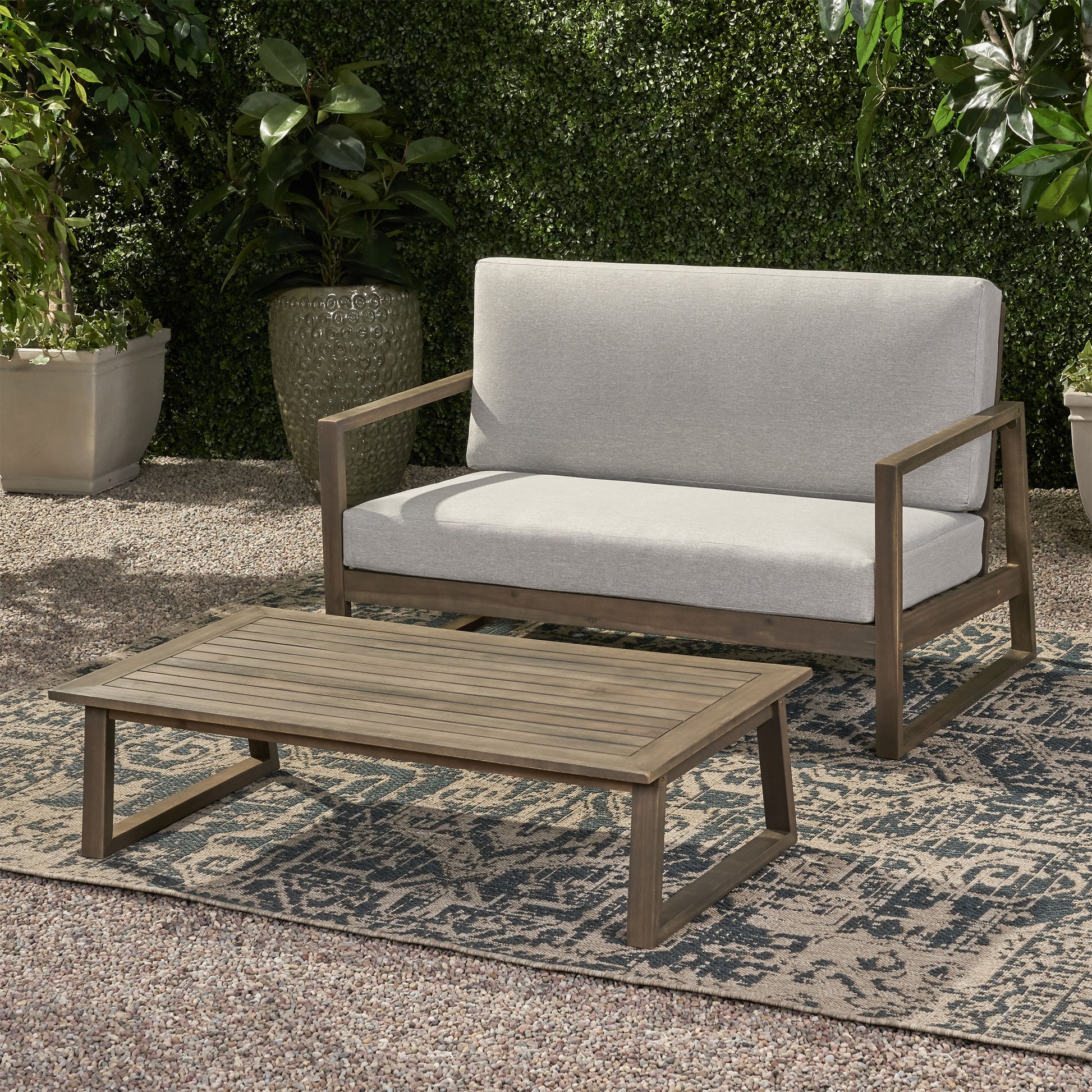 BELGIAN LOVESEAT & COFFEE TABLE image 5