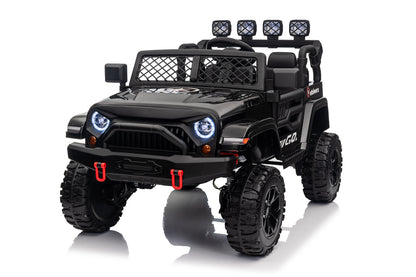 24V7Ah 2 Seater Ride on Jeep, Motor: 4WD × 550, 4-EVA Wheel Ride on Toys for Big Kids with Remote Control, LED Lights & Music, Suspension Spring - Ages 3+ image 1