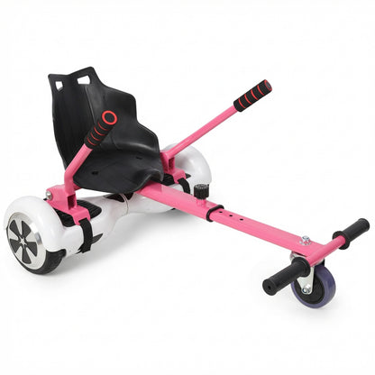 Hoverboard Seat Attachment Go-Kart,Fits 6.5" 8"10" Hoverboards,Sturdy Adjustable Off-Road Frame,Hover Cart for Family Fun,not include Hoverboard,Pink image 3