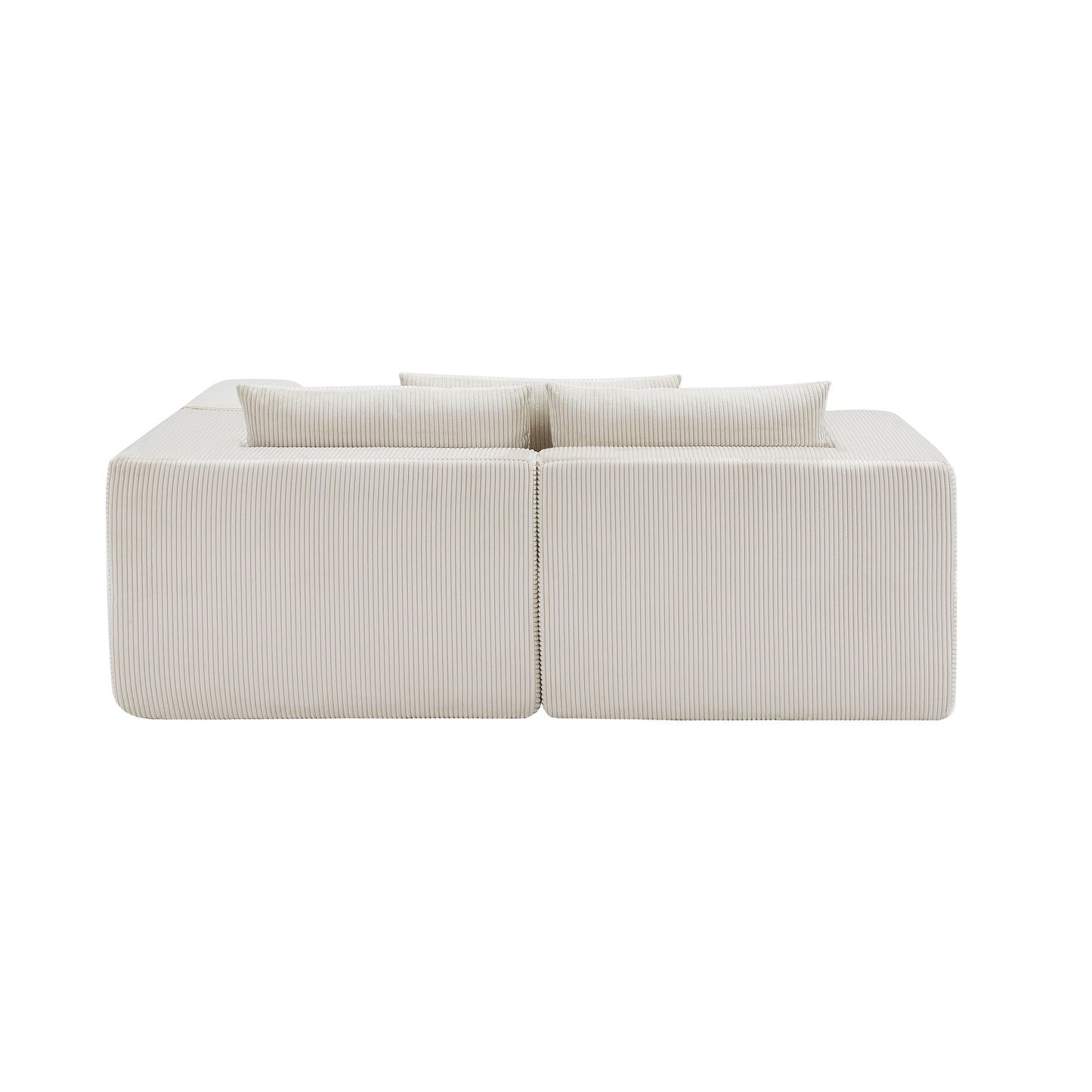 107" Compressed Sectional Sofas (Beige) image 9