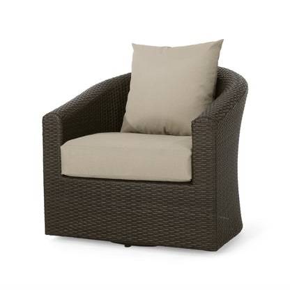 Outdoor Aluminum Frame Wicker Swivel Chair (old sku N757P186009B) image 6