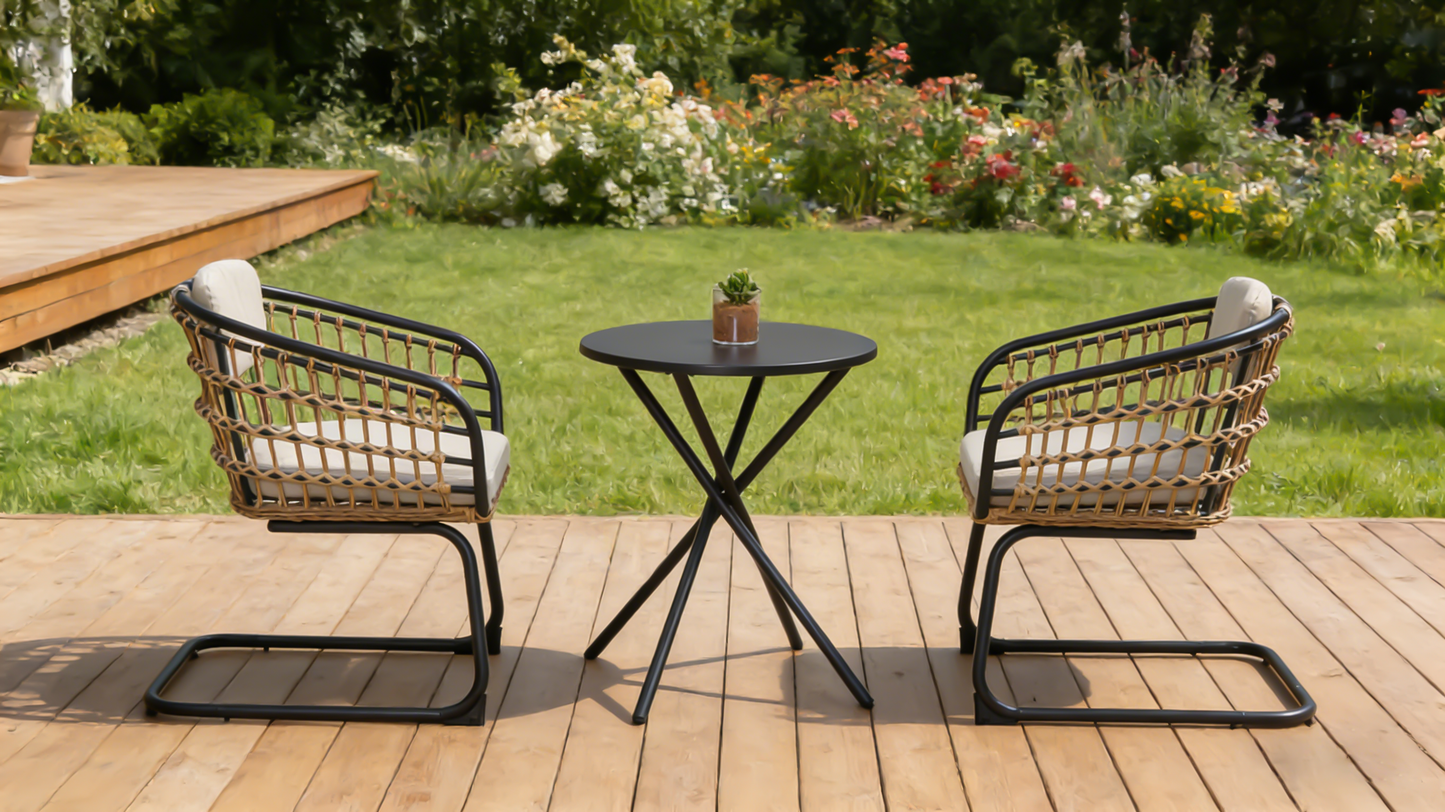 3-Piece Outdoor Wicker Bistro Set image 4