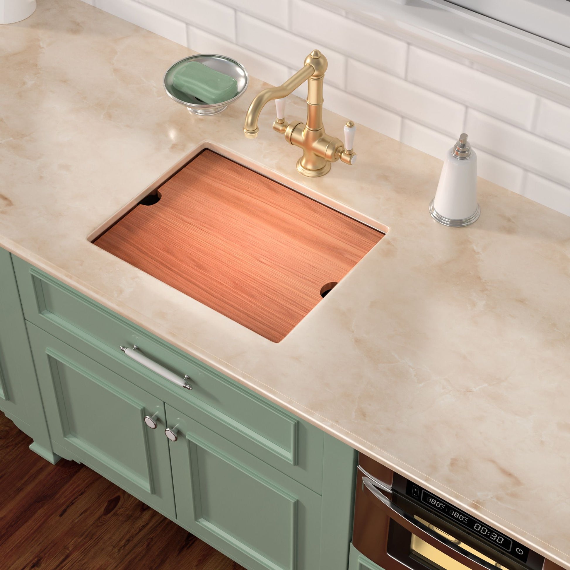 23 in. * 19 in. Undermount Single Bowl T304 Stainless Steel Ledge Workstation Laundry Utility Sink Basin image 1