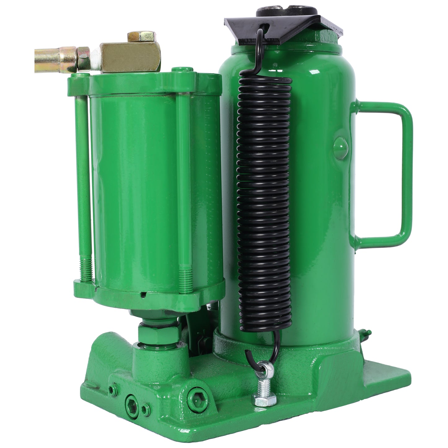 Air Hydraulic Bottle Jack, 12 Ton/24000 LBS All Welded Bottle Jack, 9.8-19.3 inch Lifting Range, Manual Handle and Air Pump, for Car, Pickup, Truck, RV, Auto Repair, Industrial Engineering,Green image 8
