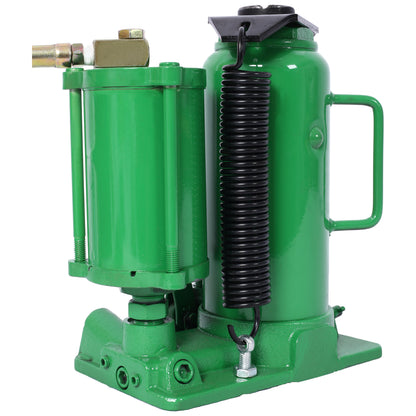 Air Hydraulic Bottle Jack, 12 Ton/24000 LBS All Welded Bottle Jack, 9.8-19.3 inch Lifting Range, Manual Handle and Air Pump, for Car, Pickup, Truck, RV, Auto Repair, Industrial Engineering,Green image 8