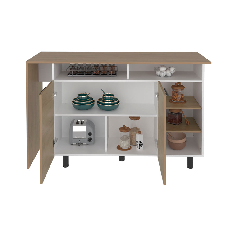 Korega Kitchen Island Modern Kitchen Island with Storage Cabinet image 3