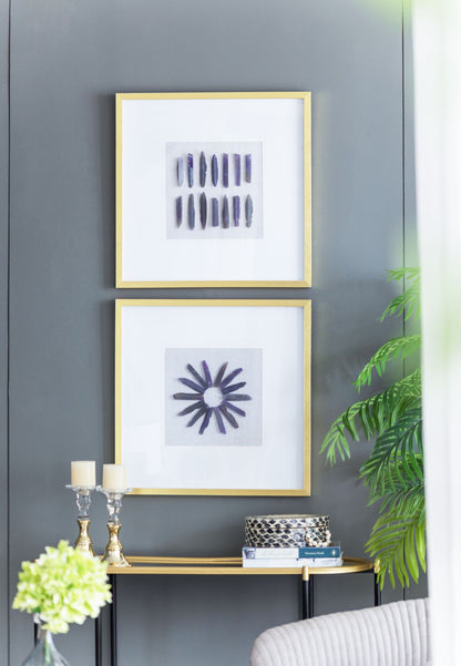 23.5' x 23.5" Grace Purple Agate Shadow Boxes Wall Art, Set of 2 image 4