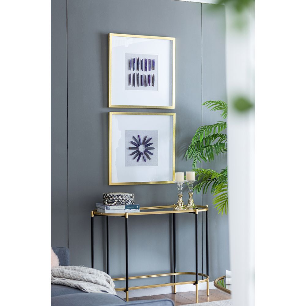 23.5' x 23.5" Grace Purple Agate Shadow Boxes Wall Art, Set of 2 image 3