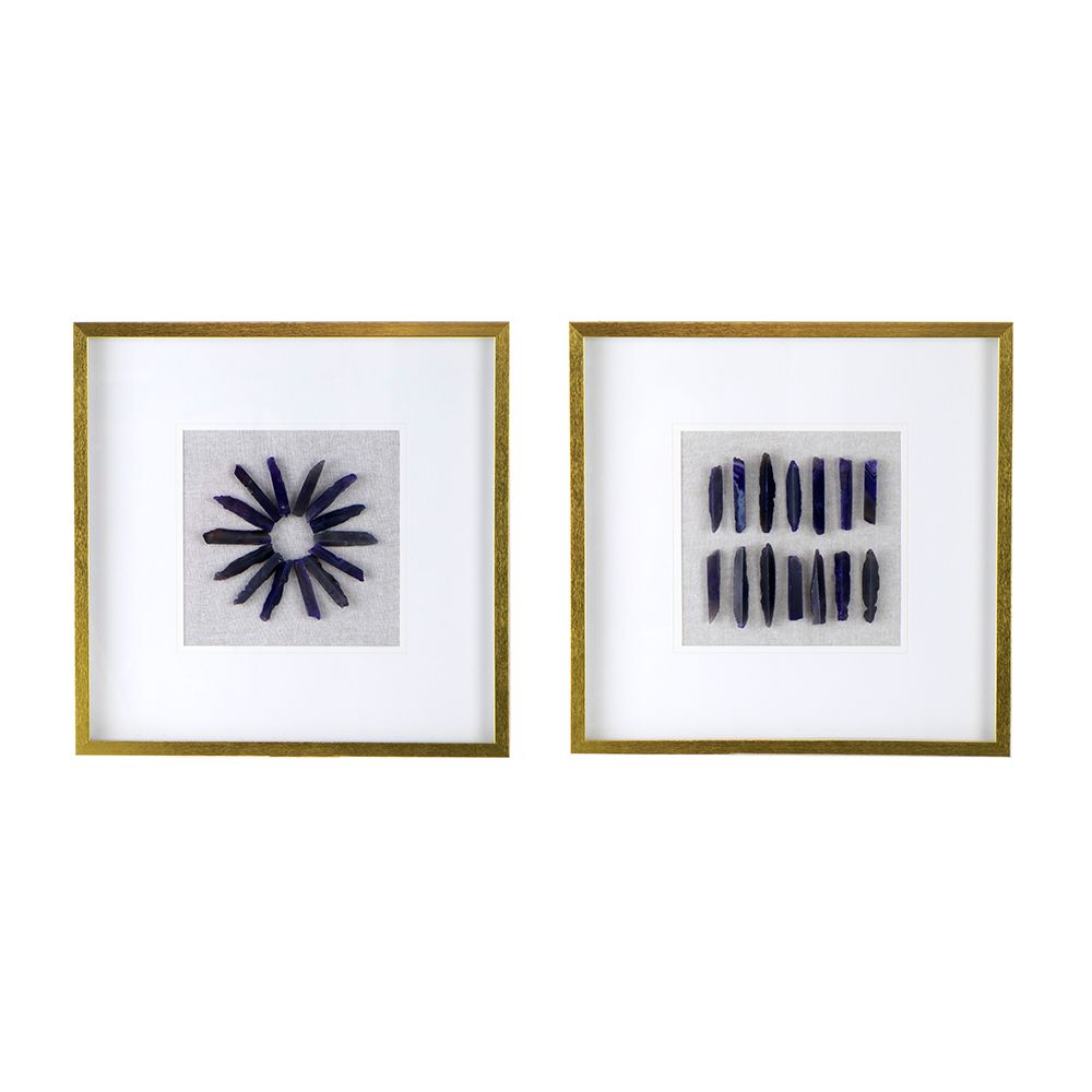 23.5' x 23.5" Grace Purple Agate Shadow Boxes Wall Art, Set of 2 image 5