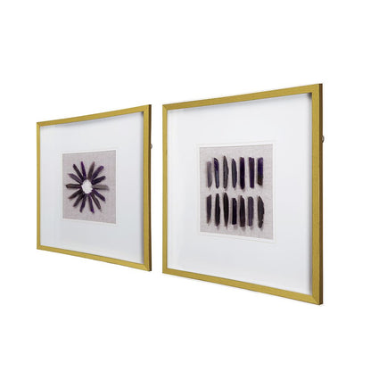 23.5' x 23.5" Grace Purple Agate Shadow Boxes Wall Art, Set of 2 image 13