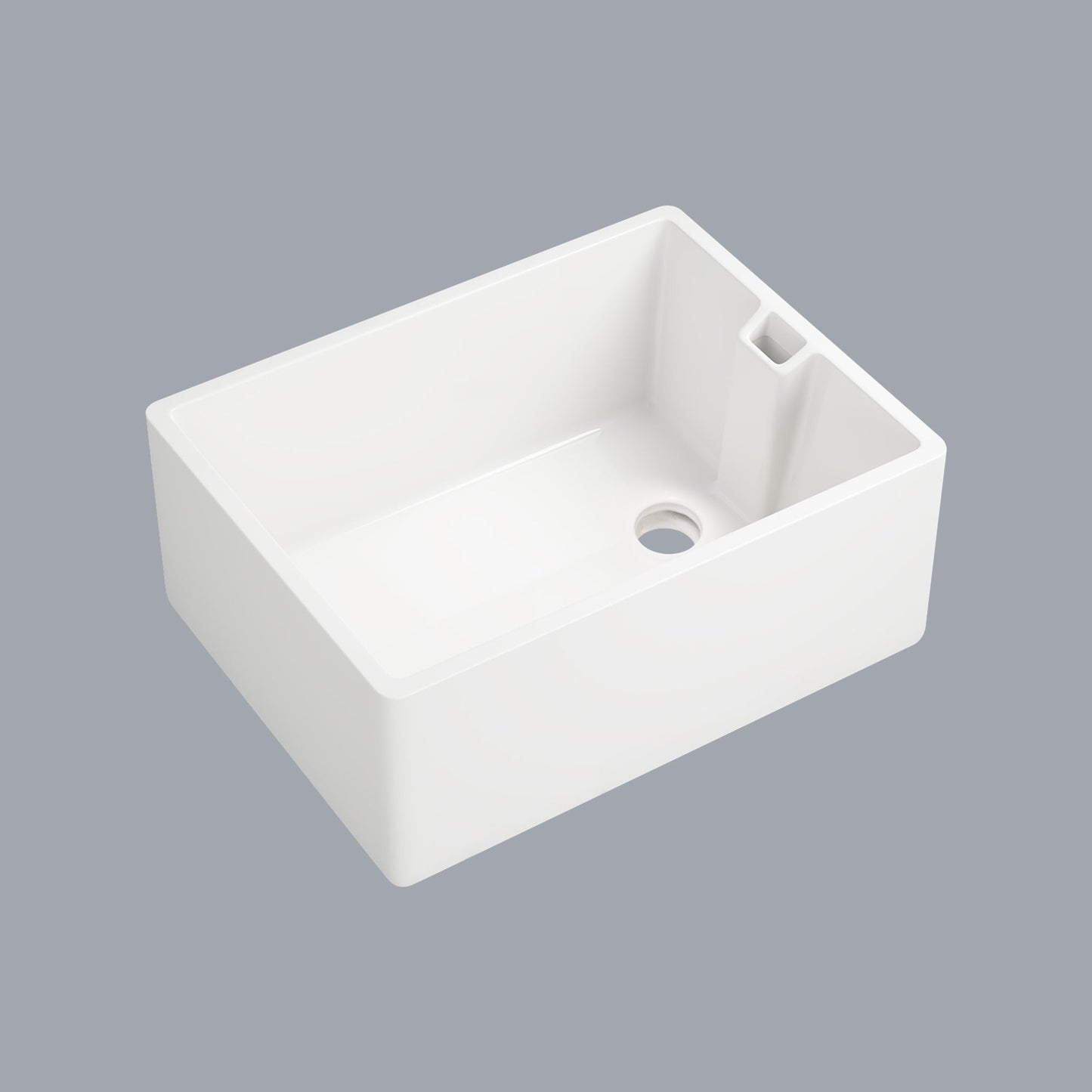 23.6" L X 18" W White Ceramic Single Bowl Kitchen Sink image 4