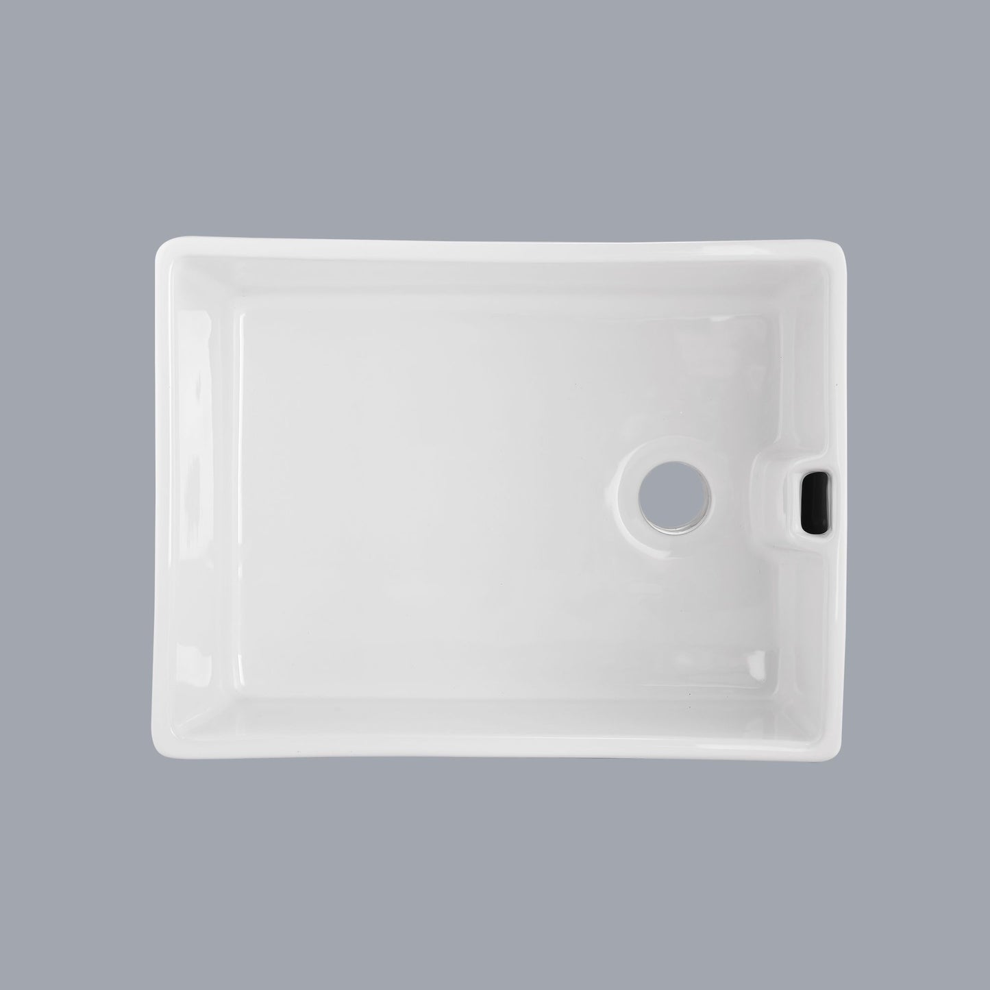 23.6" L X 18" W White Ceramic Single Bowl Kitchen Sink image 3