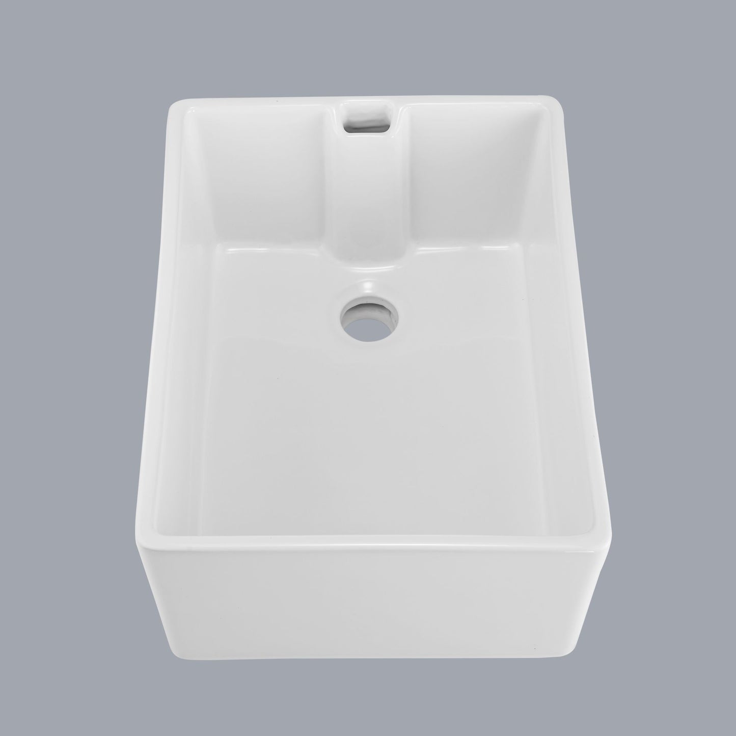 23.6" L X 18" W White Ceramic Single Bowl Kitchen Sink image 2