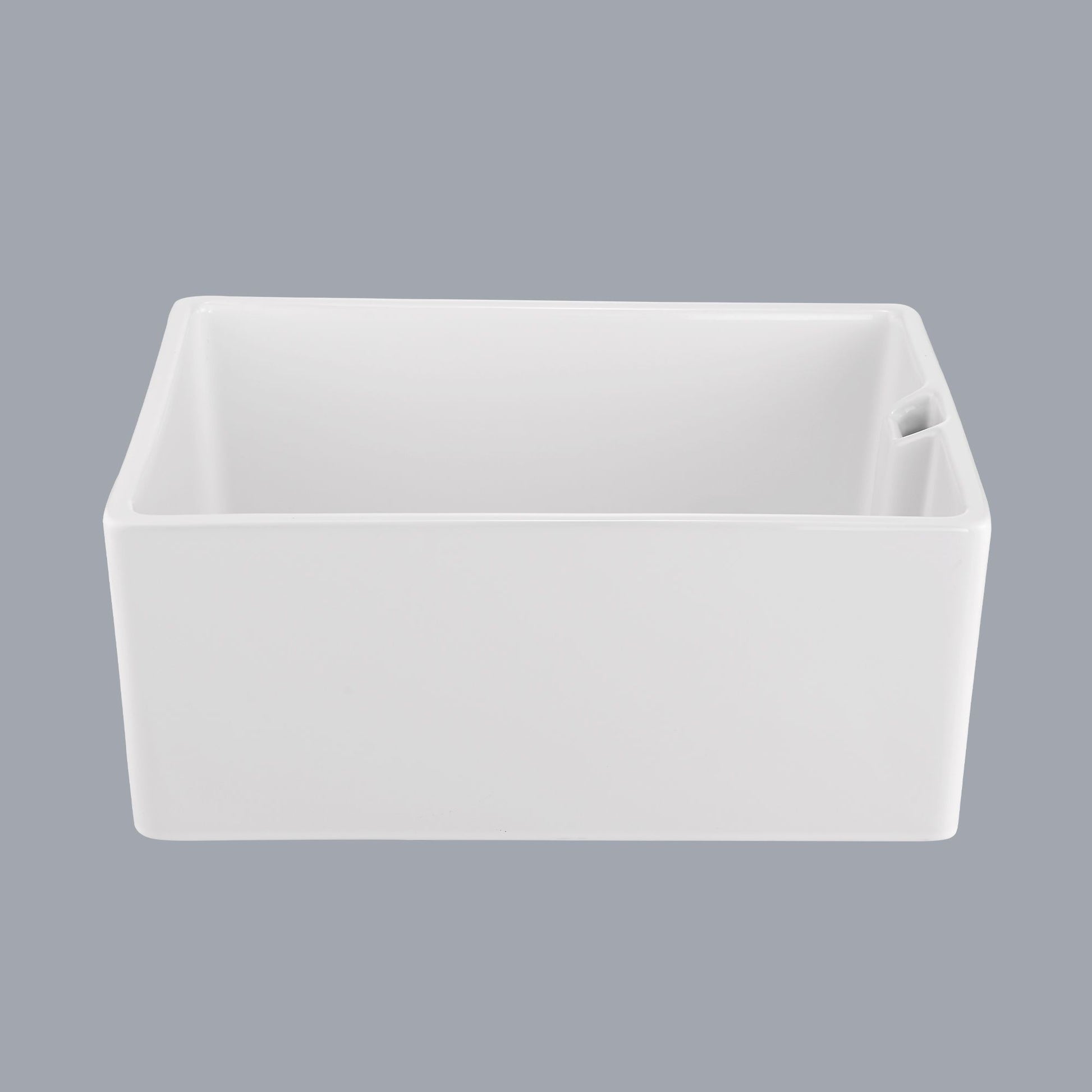 23.6" L X 18" W White Ceramic Single Bowl Kitchen Sink image 5