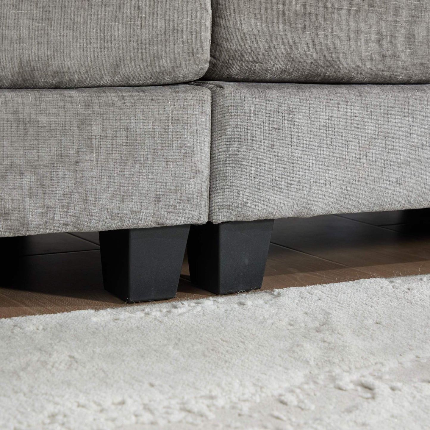 Cloud Sofa LoveSeat (Ottoman is not included), Modern Sectional Couch, for Living Room Bedroom and Apartment, Comfy Double Layer Upholstered Seat Cushion, Breathable Chenille Fabric, Gray,SSS5012GY image 10