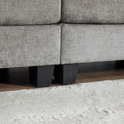 Cloud Sofa Armrests only, Modern Sectional Couch, for Living Room Bedroom and Apartment, Comfy Double Layer Upholstered Seat Cushion, Breathable Chenille Fabric,Gray,SW501EGY image 5