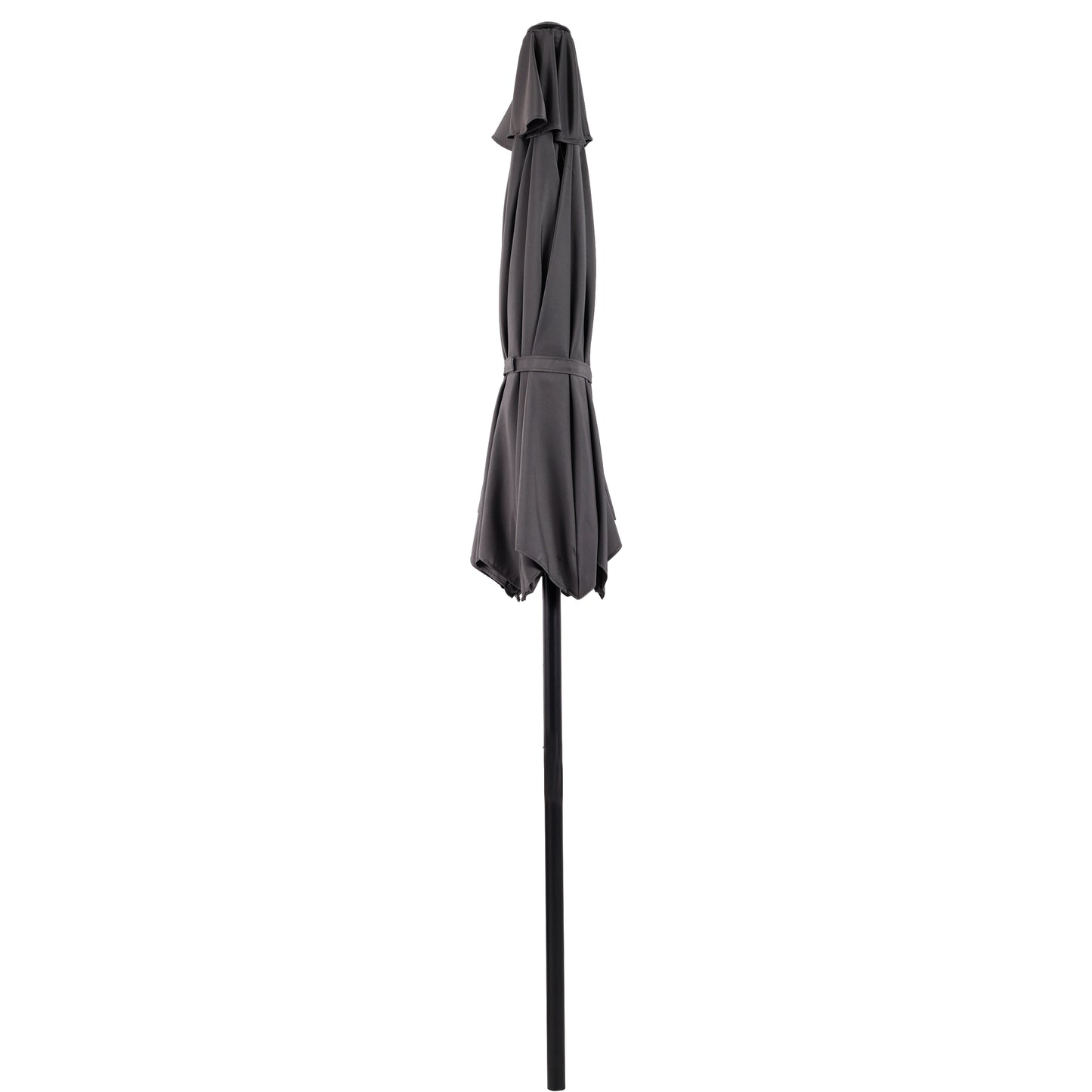 7.5 FT Patio Umbrella, Outdoor Market Yard Umbrella, Sun Shade Umbrella with Push Button Tilt and Crank Mechanism for Garden, Deck, Pool and Backyard, Not Include Umbrella Base, Grey image 9