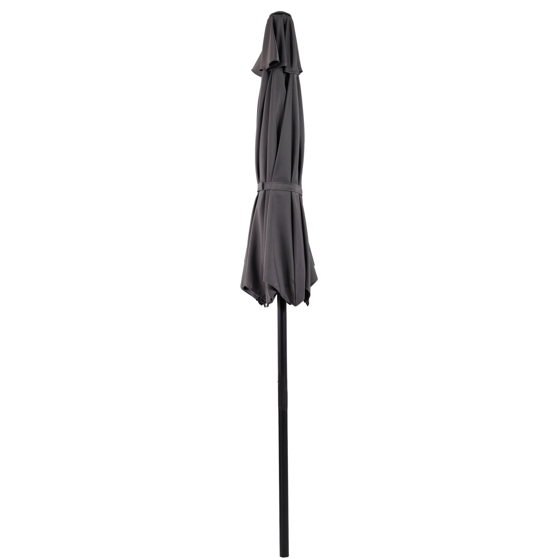 7.5 FT Patio Umbrella, Outdoor Market Yard Umbrella, Sun Shade Umbrella with Push Button Tilt and Crank Mechanism for Garden, Deck, Pool and Backyard, Not Include Umbrella Base, Grey image 9