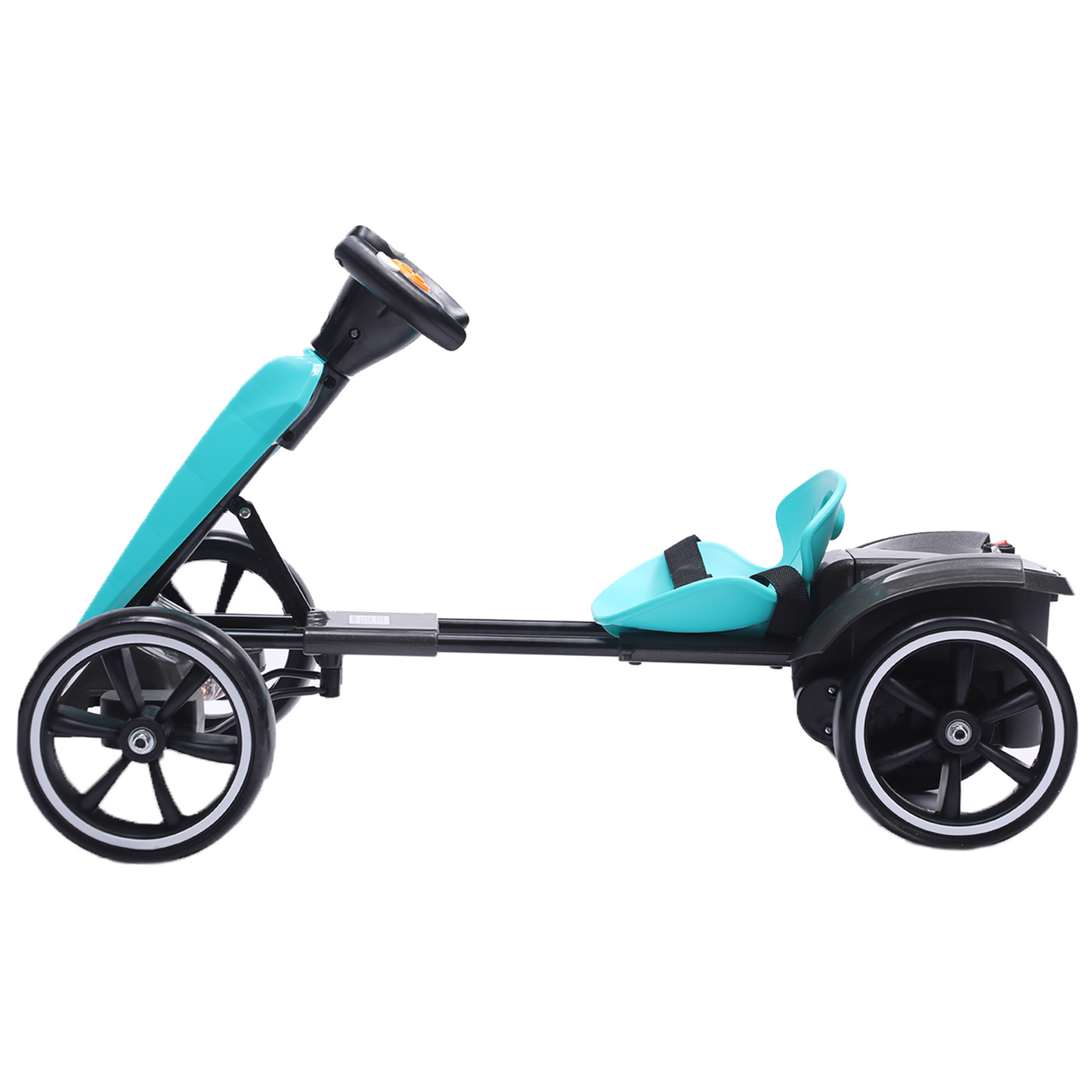 12V electric Kids Pedal Go Kart, Folder Go Kart, Outdoor Ride on Toy with Adjustable Seat, 4 Non-Slip EVA Wheels for Boys and Girls For Age 3-6 Years Old (Light BLUE) image 8