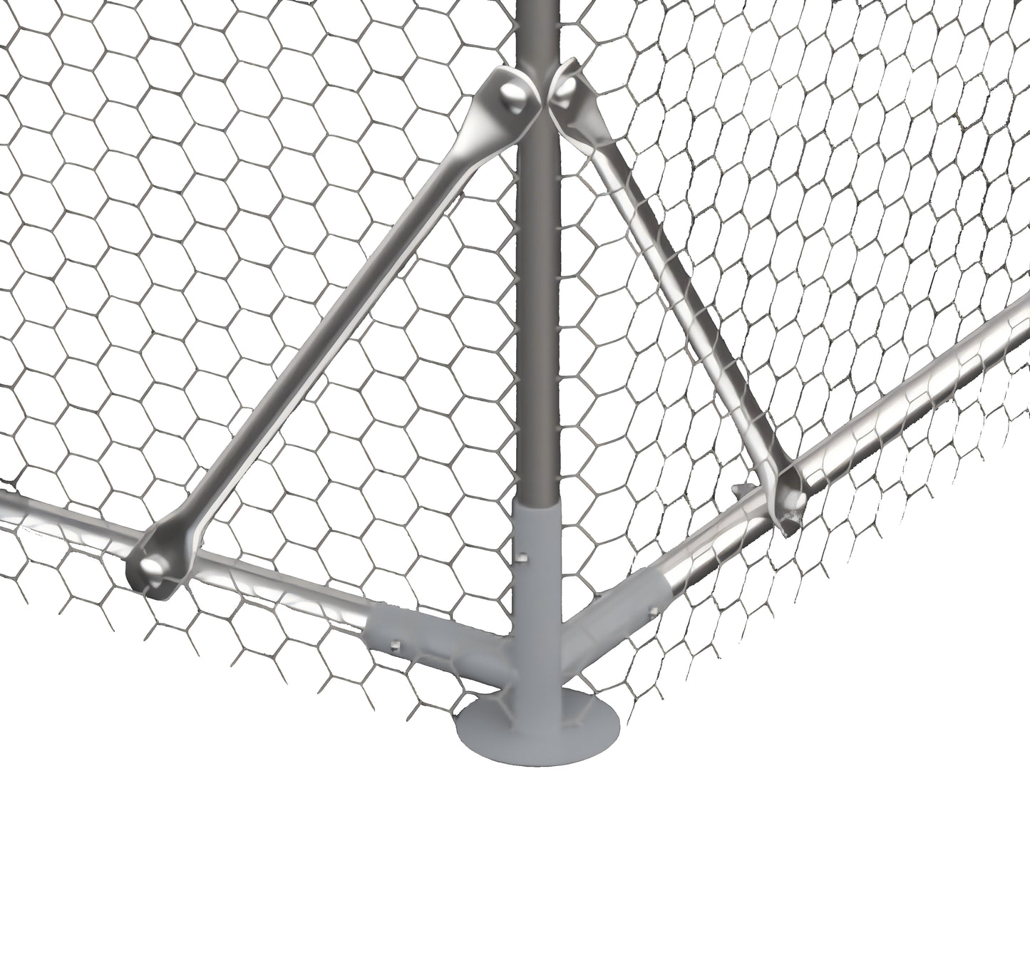 Large Metal Chicken Coop Walk-in Poultry Cage Hen Run House Rabbits Habitat Cage Spire Shaped Coop with Waterproof and Anti-Ultraviolet Cover (19.5' L x 9.7' W x 6.4' H) image 10
