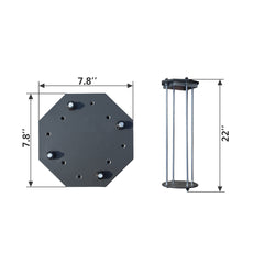 Patio Umbrella Base in Ground, Heavy-Duty Steel Construction for Stability, Supports up to 700LBS, 7.8" x 7.8" x 22"