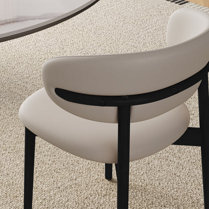 Mid-Century Modern wood feet Dining Chair (Set of 2) – Stylish Wooden Chairs for Dining Room, Kitchen, or Living Room, Comfortable & Durable, Easy to Assemble (black) image 9
