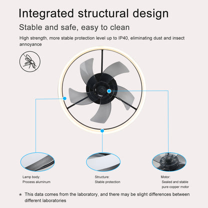 20'' Ceiling Fan with Light, Upgraded Low Profile Fan, Flush Mount Ceiling Fan, 6 Speeds, Dimmable LED, App & Remote Control, Quiet DC Motor, for Bedroom, Living Room,Black image 3