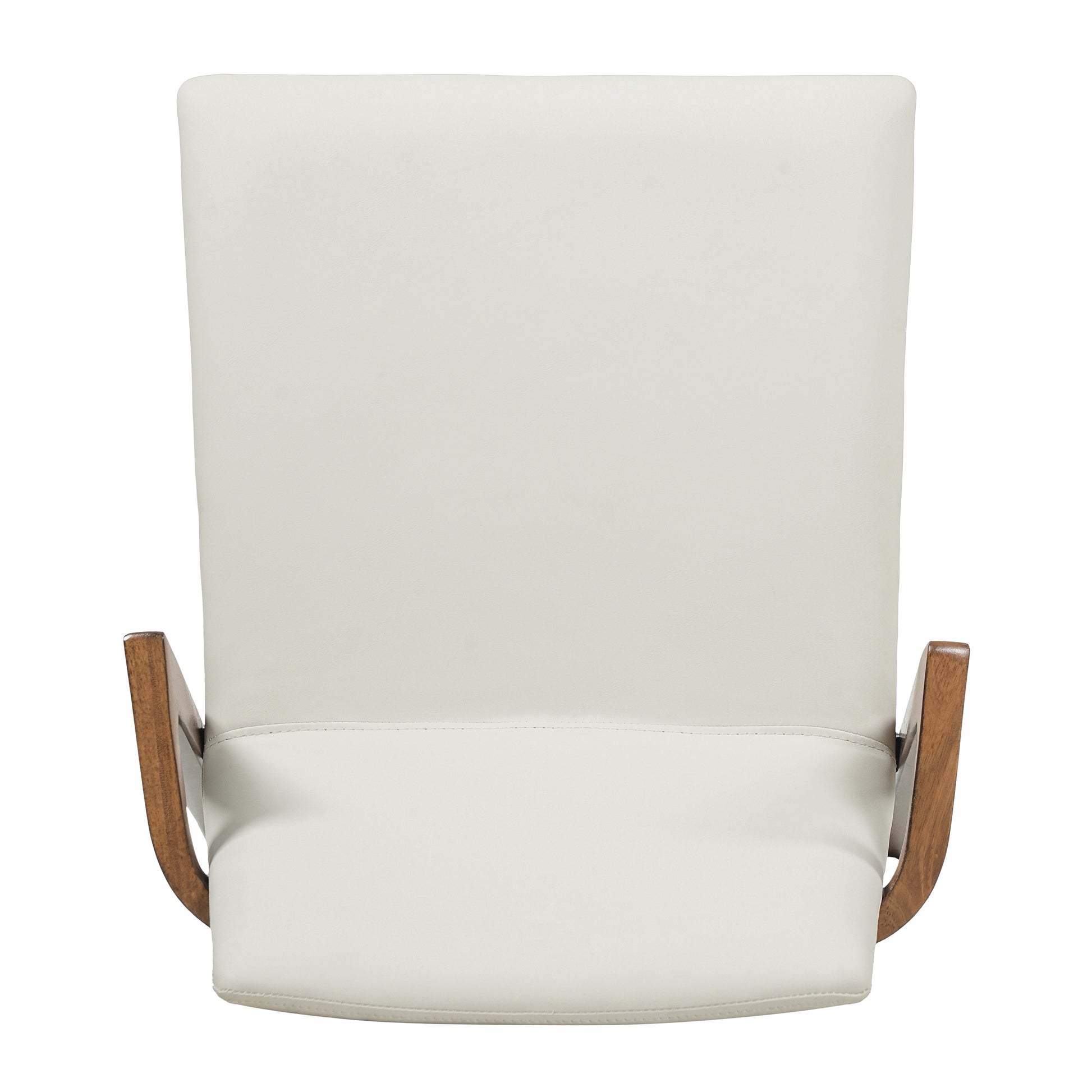 Mid-Century Modern Dining Chairs Set of 2 - Beige PU Upholstered Armchairs with Walnut Color Rubber Wood Frame, 250lbs Capacity for Kitchen & Dining Room image 10