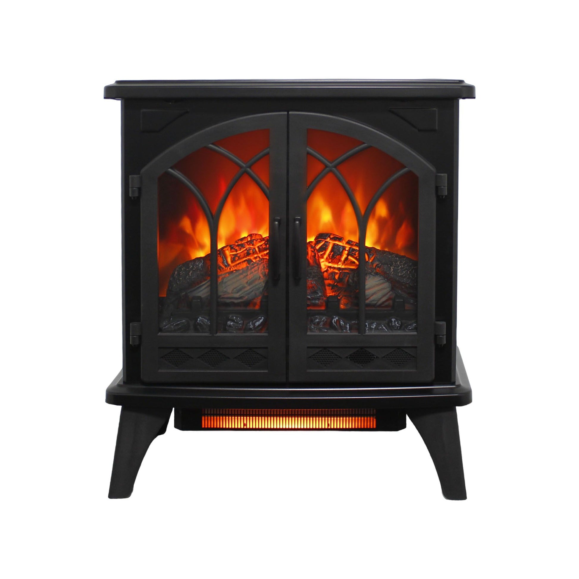 24 inch 3D Flame Electric Infrared Quartz Fireplace Stove with remote control image 2