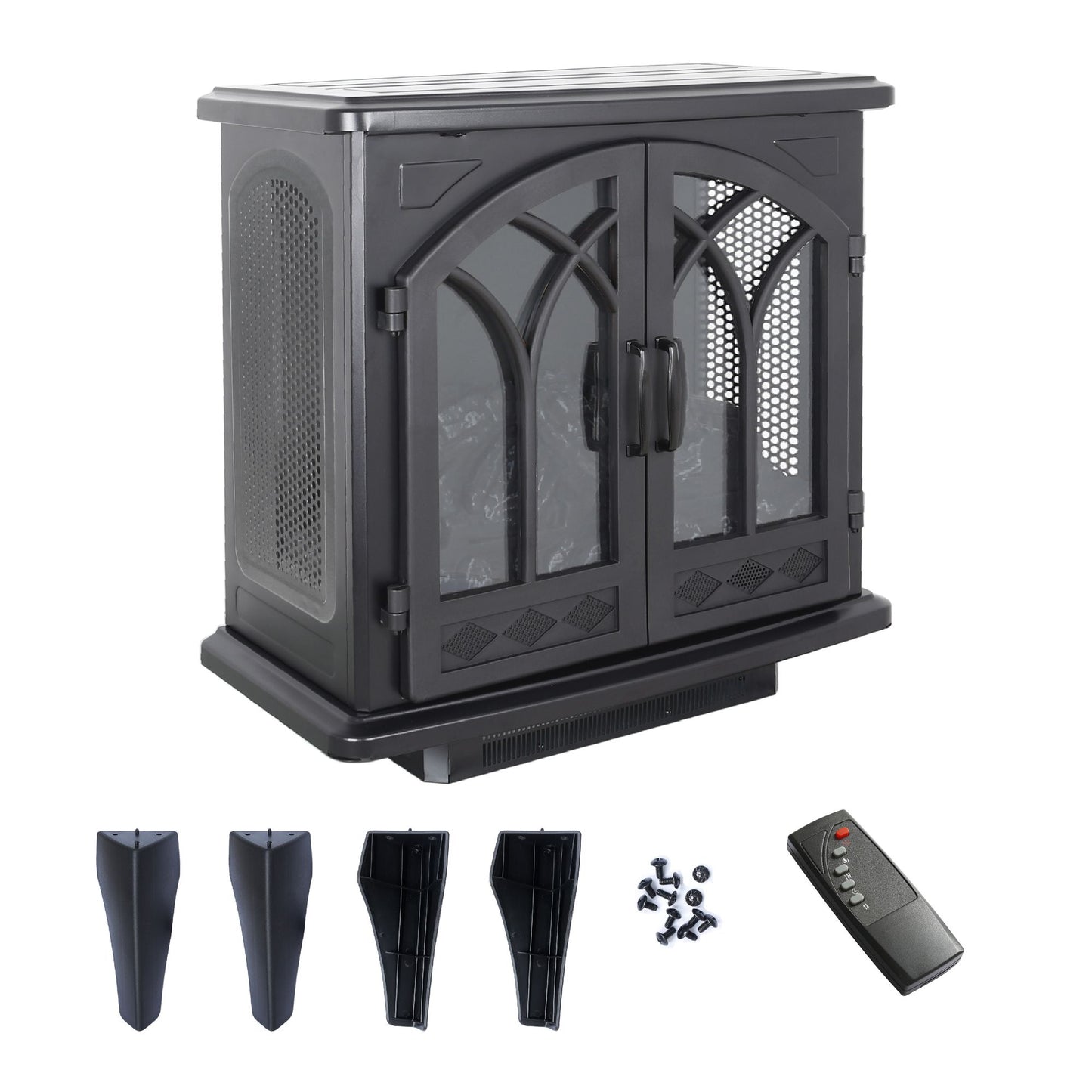 24 inch 3D Flame Electric Infrared Quartz Fireplace Stove with remote control image 10