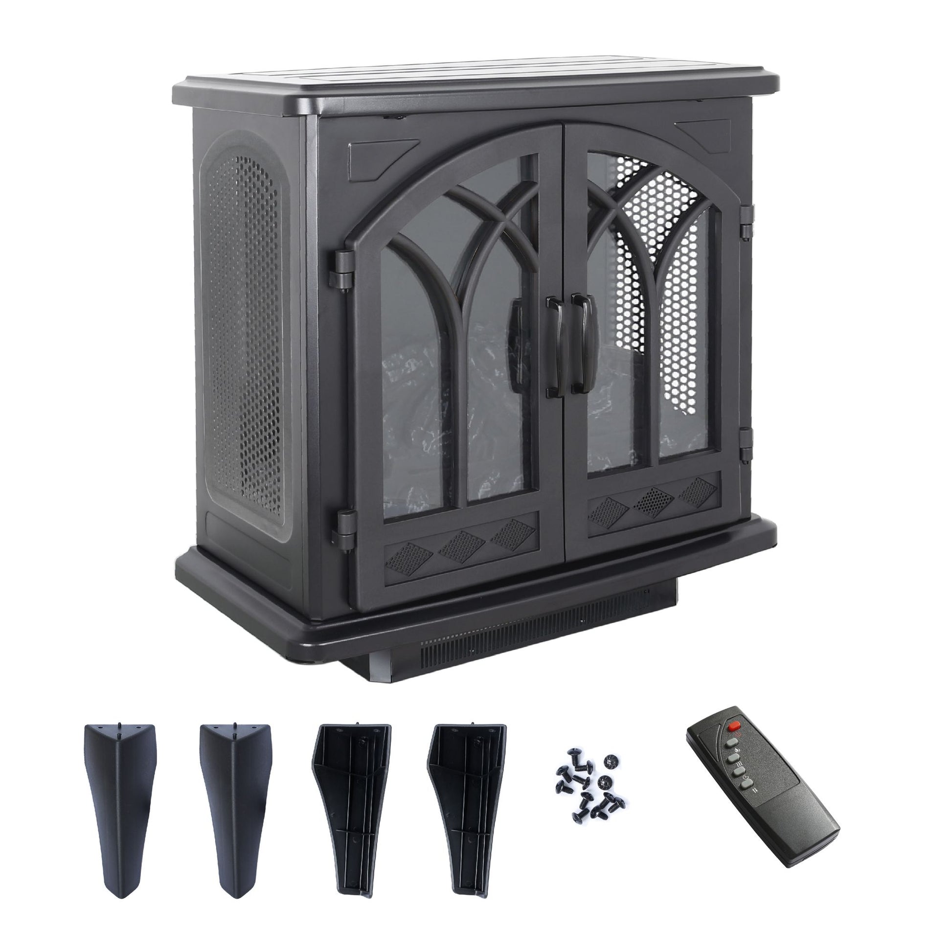 24 inch 3D Flame Electric Infrared Quartz Fireplace Stove with remote control image 10