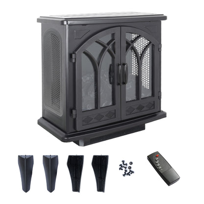 24 inch 3D Flame Electric Infrared Quartz Fireplace Stove with remote control image 10