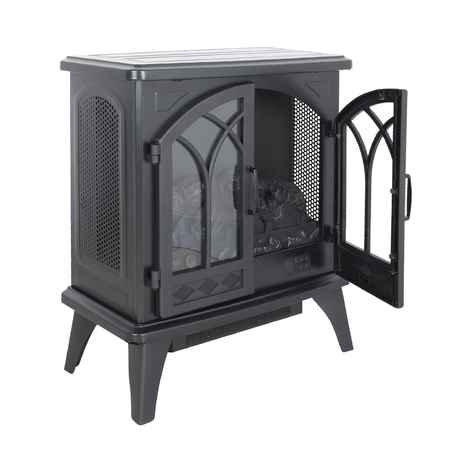 24 inch 3D Flame Electric Infrared Quartz Fireplace Stove with remote control image 8