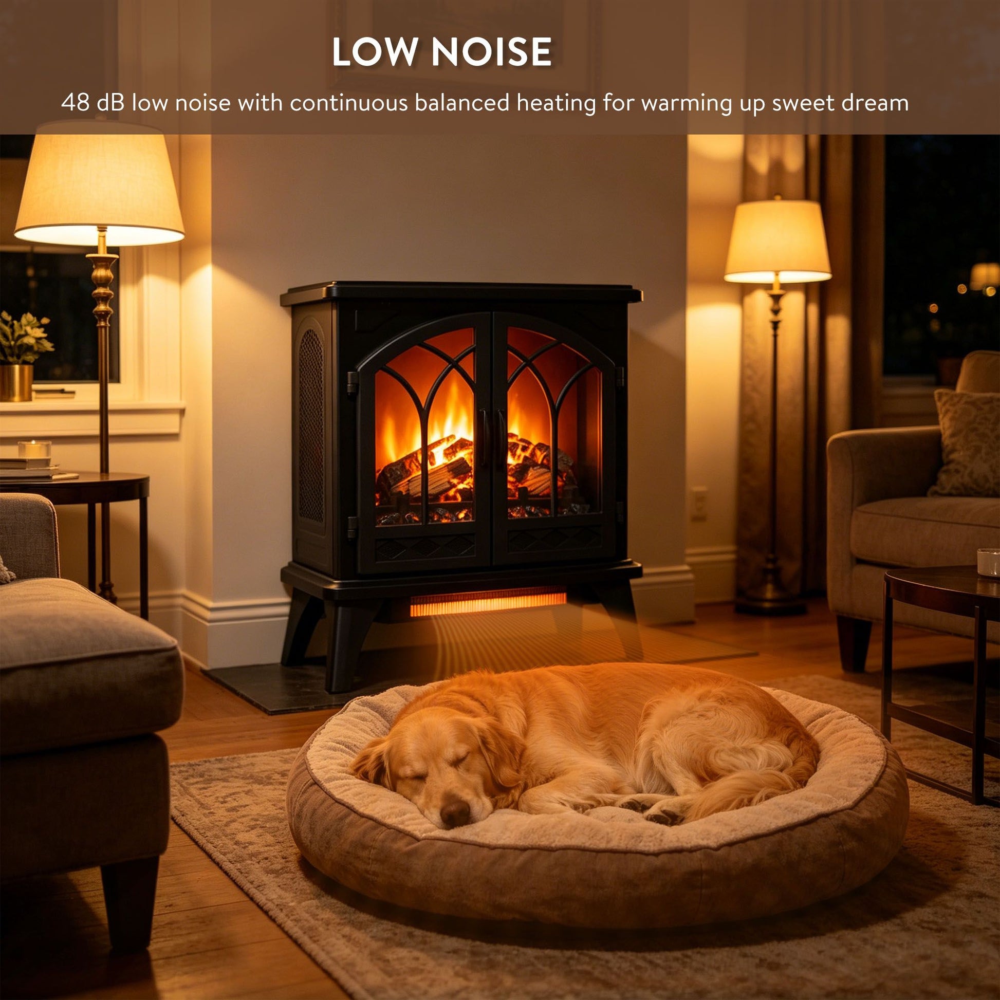 24 inch 3D Flame Electric Infrared Quartz Fireplace Stove with remote control image 12
