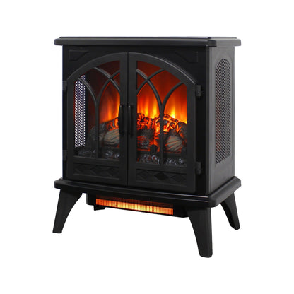 24 inch 3D Flame Electric Infrared Quartz Fireplace Stove with remote control image 5