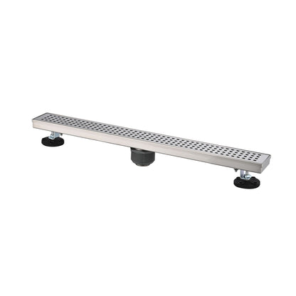 24 Inches Linear Shower Drain, Included Hair Strainer and Leveling Feet image 1