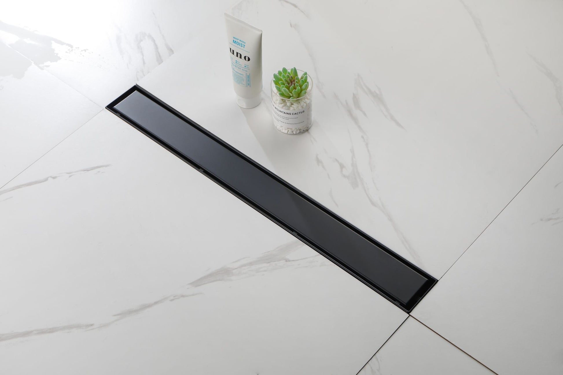 24 Inches Linear Shower Drain with Removable Cover, 304 Stainless Shower Drain Included Hair Strainer and Leveling Feet, image 9