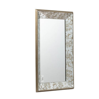 Mirror tray on dresser with decor items