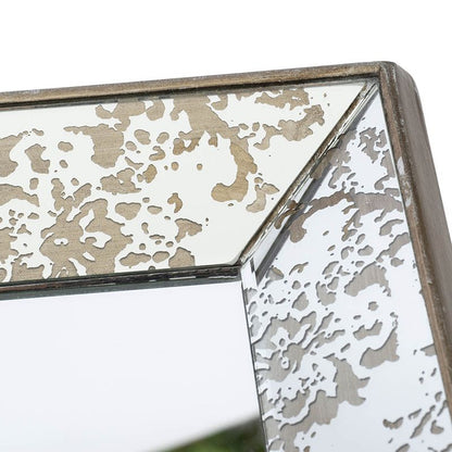 24x24 Antique Silver Square Mirror - Back View Showing Hanging Hardware