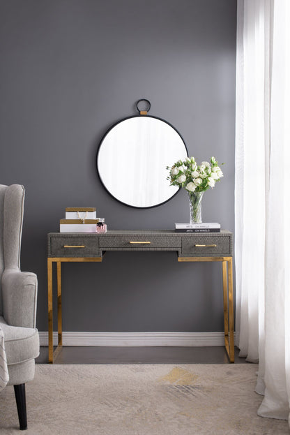 24x27 wall mirror black frame minimalist accent mirror side view