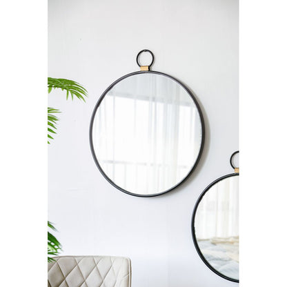24x27 wall mirror black frame for hallway or office decor