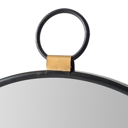 24x27 wall mirror black frame contemporary design detail view